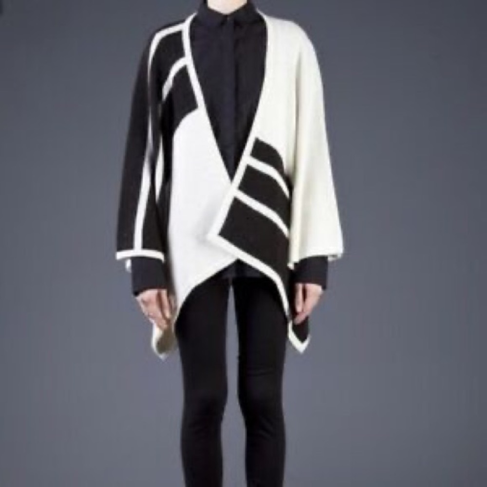 NEW! Brochu Walker Alpaca Wool Stripes City Poncho